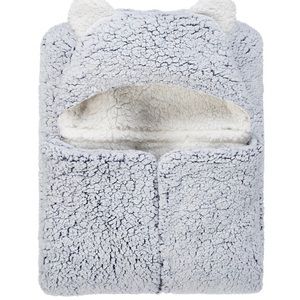 UGG Casey Hooded Throw Blanket in Frost Grey